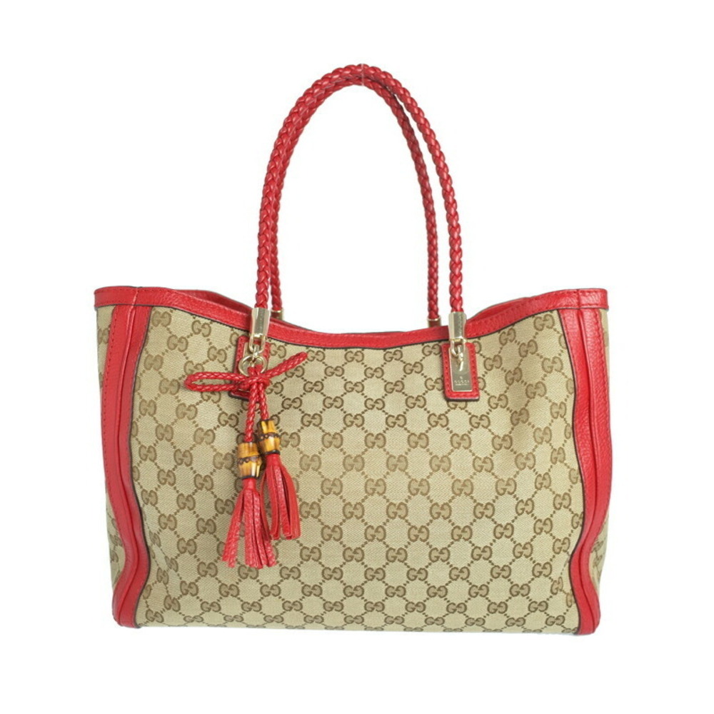 Gucci BELLA Bamboo Tassel Tote Bag